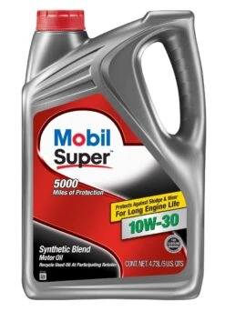 Mobil Super 5000 Synthetic Blend Motor Oil – 5 Quart