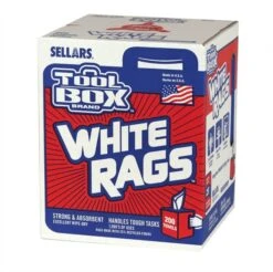 Sellars ToolBox White Rags Center-Pull Box, 200 Ct.
