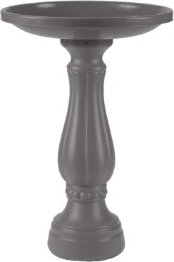 Bloem 270-908 2-Piece Bird Bath W/ Pedestal – Charcoal