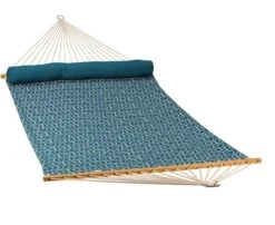 Algoma 13' Quilted Fabric Reversible Hammock With Pillow