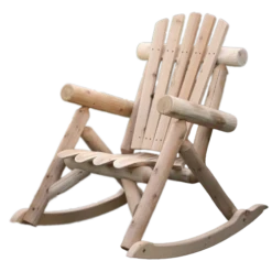 Lakeland Mills Cedar Log Rocking Chair